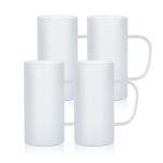 PYD Life Sublimation Glass Blanks Beer Mugs Frosted 22 OZ Coffee Tumblers Cups with Handle for Mug Tumbler Heat Press Printing UV DTF HTV DIY Projects 4 Pack