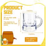 Irrmshr 30 Pcs Mini Plastic Beer Mugs, 1 oz Clear Plastic Shot Glasses with Handles, Reusable Beer Stein Tasting Glasses for Drinking, Festival, Party, BBQ