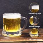 ZZYFGH 6 Pack Mini Beer Shot Glasses, Shot Glasses with Handle, Mini Heavy Base Clear Beer Mugs-1.8 Ounce, Tequila, Vodka, Great for Father, Husband, Birthday or Friend Party Present