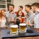 ZZYFGH 6 Pack Mini Beer Shot Glasses, Shot Glasses with Handle, Mini Heavy Base Clear Beer Mugs-1.8 Ounce, Tequila, Vodka, Great for Father, Husband, Birthday or Friend Party Present