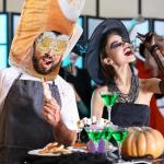 Jeere Novelty Poop/Ice Cream/Crab/Beer Mug/Pumpkin Hat and Sunglasses Halloween Accessories for Women Men Cosplay Party Decor(Yellow,Beer Hat)