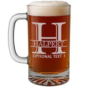 Custom Laser Etched Beer Mug - 16oz Gift