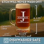 Custom Laser Etched Beer Mug - 16oz Gift