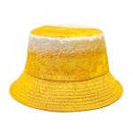 CNUSER Bucket Hat for Women Men,Travel Sun Beach Cap,Unisex Fishing Outdoor Boonie (Beer Bubbles)