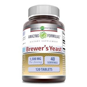 Amazing Formulas Brewers Yeast Supplement | 1500 Mg Per Serving | 120 Tablets | Non-GMO | Gluten Free | Made in USA