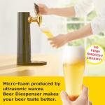 GREEN HOUSE: LATEST MODEL DRAFT BEER DISPENSER. Mini Keg. Rechargeable by USB. Fit with all can & bottle beer. Misty foam below surface bubble make beer taste mellow & keep longer