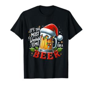 Santa It's the Most Wonderful Time for a Beer Christmas T-Shirt