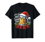 Santa It's the Most Wonderful Time for a Beer Christmas T-Shirt