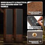 Juexica 6 Pack Oktoberfest Decoration Wood Chalkboard Beer Keg Tap Handle with Chalk Markers Bar Drink Gift for Threading Beer Faucet Restaurant Wedding Party