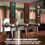 Juexica 6 Pack Oktoberfest Decoration Wood Chalkboard Beer Keg Tap Handle with Chalk Markers Bar Drink Gift for Threading Beer Faucet Restaurant Wedding Party