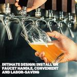 Juexica 6 Pack Oktoberfest Decoration Wood Chalkboard Beer Keg Tap Handle with Chalk Markers Bar Drink Gift for Threading Beer Faucet Restaurant Wedding Party