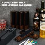 Juexica 6 Pack Oktoberfest Decoration Wood Chalkboard Beer Keg Tap Handle with Chalk Markers Bar Drink Gift for Threading Beer Faucet Restaurant Wedding Party