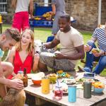 HurOutd 20 oz Stainless Steel Tumbler，Double-Wall Vacuum Insulated Beer Mug with Handle，Keeps Beverages Hot & Cold for Hours，Sweat-Proof Metal Tankard for IPA, Coffee, Cocktails（Blue）