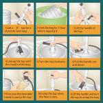 4'' Keg Pump +3 Faucet+4 Hose Clamps, Keg Party Pump US Sankey D System, Beer Party Hand Pump with Picnic Tap for Beer Keg Tap Kit No Leakage No Block
