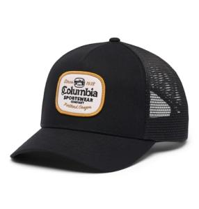 Columbia Unisex Road Ready Snap Back, Black/Beer Label Woven Patch, One Size