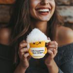 gagift world Beer Gifts, Funny Crochet Beer Mug with Positive Card Fall Gift and Beer Cheers for Birthday White Elephant Christmas