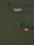 Tee Luv Men's Coors Banquet The Legend Double Sided Beer Brand T-Shirt, Military Green, XL