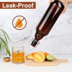 UrSpeedtekLive 8 Pack 32oz Amber Swing Top Glass Bottles, Flip Top Brewing Bottles with Airtight Stopper for Vanilla Extract, Kombucha, Beer, Kefir, Mead