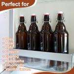 UrSpeedtekLive 8 Pack 32oz Amber Swing Top Glass Bottles, Flip Top Brewing Bottles with Airtight Stopper for Vanilla Extract, Kombucha, Beer, Kefir, Mead