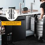 MRbrew Single Tap Draft Beer Tower, Support Countertop and Kegerator Installation, Stainless Core Beer Faucet Stainless Steel 3'' Flange Brewing Tower Dispenser Kit with Self-Closing Faucet Spring