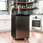 MRbrew Single Tap Draft Beer Tower, Support Countertop and Kegerator Installation, Stainless Core Beer Faucet Stainless Steel 3'' Flange Brewing Tower Dispenser Kit with Self-Closing Faucet Spring