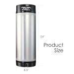 Steel Corny Keg, 5 Gallon Ball Lock Homebrew Beer Keg, Black Handles