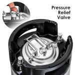 Steel Corny Keg, 5 Gallon Ball Lock Homebrew Beer Keg, Black Handles