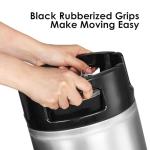 Steel Corny Keg, 5 Gallon Ball Lock Homebrew Beer Keg, Black Handles