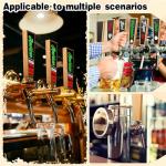 Thyle 6 Pcs Oktoberfest Wooden Kegerator Beer Keg Tap Handle Chalkboard with Chalk Markers Erasable Pen Gift for Beer Lovers Bar Party Home Wedding Brewers Restaurant