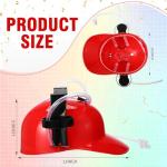 zsccxq Juice Hat, 2 Pcs Adjustable Soda Hat with Straw for Sports Games, Christmas Party Supplies, Gifts (Red)