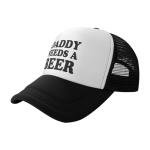 Daddy Needs A Beer Funny Trucker Hat Adjustable Snapback Adult Humor Baseball Cap Gag Gifts for Men Women