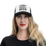 Daddy Needs A Beer Funny Trucker Hat Adjustable Snapback Adult Humor Baseball Cap Gag Gifts for Men Women