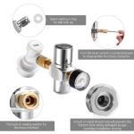 Dbgogo Hold Stable Pressure 0-60 PSI Mini Keg Regulator, No Leaking Portable Cornelius Corny Beer Growler Outdoor Picnic Party Carbonation CO2 Gas Ball Lock Disconnect Mini keg Charger Regulator