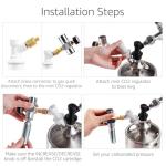 Dbgogo Hold Stable Pressure 0-60 PSI Mini Keg Regulator, No Leaking Portable Cornelius Corny Beer Growler Outdoor Picnic Party Carbonation CO2 Gas Ball Lock Disconnect Mini keg Charger Regulator