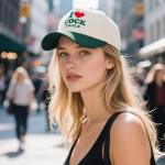 I Love Cocktails Hat, Funny Gag Gifts Joke, Vintage Two-Tone Baseball Cap for Men & Women Birthdays Gifts Beige/Green