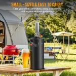 MRbrew 128oz Mini Keg Growler with Hand Keg Pump Portable Keg Tap Growler Tap System for Draft Beer Dispenser Stainless Steel Home Mini Kegerator Brewing Party Picnic