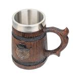 Large Viking Beer Mug With Handles – 18 Oz Medieval Pirate Cup Heavy Viking Beer Stein for Men, Unique Gift for Christmas, Father’s Day, Birthday & Anniversary (Resin & Stainless Steel)