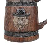 Large Viking Beer Mug With Handles – 18 Oz Medieval Pirate Cup Heavy Viking Beer Stein for Men, Unique Gift for Christmas, Father’s Day, Birthday & Anniversary (Resin & Stainless Steel)