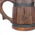 Large Viking Beer Mug With Handles – 18 Oz Medieval Pirate Cup Heavy Viking Beer Stein for Men, Unique Gift for Christmas, Father’s Day, Birthday & Anniversary (Resin & Stainless Steel)
