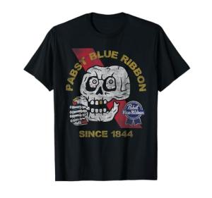 Weathered Pabst Beer Skull Since 1844 T-Shirt