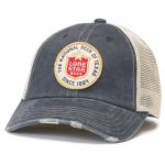 AMERICAN NEEDLE Lone Star Beer Orville Adjustable Snapback Baseball Hat, Stone/Navy (23001A-LSTAR-STNV)
