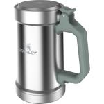 STANLEY Classic Bottle Opener Beer Stein 24 oz | Flip Up Lid and Heavy Duty Handle with Built In Bottle Opener | Insulated Stainless Steel Beer Mug | BPA-Free | Black 2.0