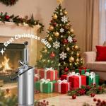 128OZ Mini Keg Growler, 3.6L Silver Mini Keg Tap Pump Draft Beer Dispenser Stainless Steel Portabled Beer Ked Growler Tap System for Camping, Picnics, Party