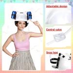 zsccxq 2 Pcs Juice Hat Funny soda Hat juice Helmet Adjustable soda Hat can Holder Soda Cap with Straw for Sports Games Christmas Party Supplies Gifts (White)