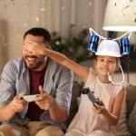 zsccxq 2 Pcs Juice Hat Funny soda Hat juice Helmet Adjustable soda Hat can Holder Soda Cap with Straw for Sports Games Christmas Party Supplies Gifts (White)