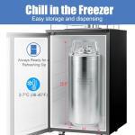 MRbrew New 5 Gallon Ball Lock Keg, Stainless Steel Corny Keg with Two Ball Lock Keg Fittings & Gasket Set, Double Ball Lock Post Beer Keg For Draft, Homebrew, Craft Beer, Cold Brew Keg for Party