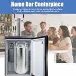 MRbrew New 5 Gallon Ball Lock Keg, Stainless Steel Corny Keg with Two Ball Lock Keg Fittings & Gasket Set, Double Ball Lock Post Beer Keg For Draft, Homebrew, Craft Beer, Cold Brew Keg for Party