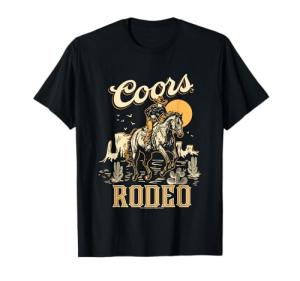 Coors Brewing Company Rodeo Vintage Outline Big Chest Poster T-Shirt