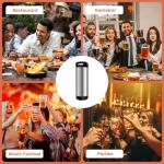 Julymoda 5 Gallon Ball Lock Keg, Stainless Steel Craft Beer Keg with Dual Rubber Handle, Equipment for Beer Making Kit, Corny Keg for Draft Beer Dispenser (20L)