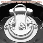 Julymoda 5 Gallon Ball Lock Keg, Stainless Steel Craft Beer Keg with Dual Rubber Handle, Equipment for Beer Making Kit, Corny Keg for Draft Beer Dispenser (20L)